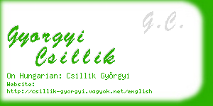 gyorgyi csillik business card