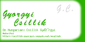 gyorgyi csillik business card